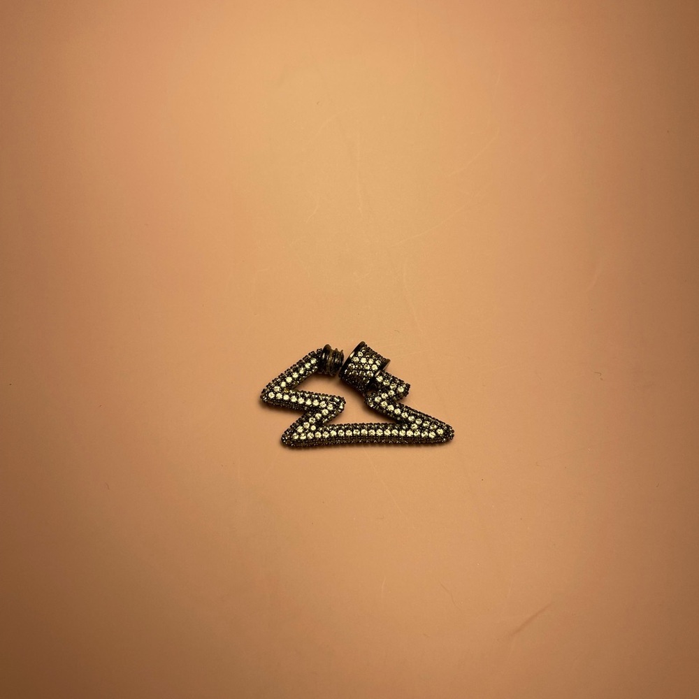 Lightning Bolt Rhinestone Charm - Picture 2 of 2